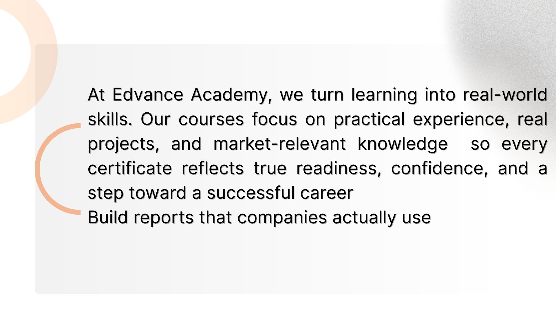 Not Just a Certificate… A Real Step Forward.